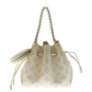 Louis Vuitton Bella Mahina Leather Handbag Shoulder Bag Cream White